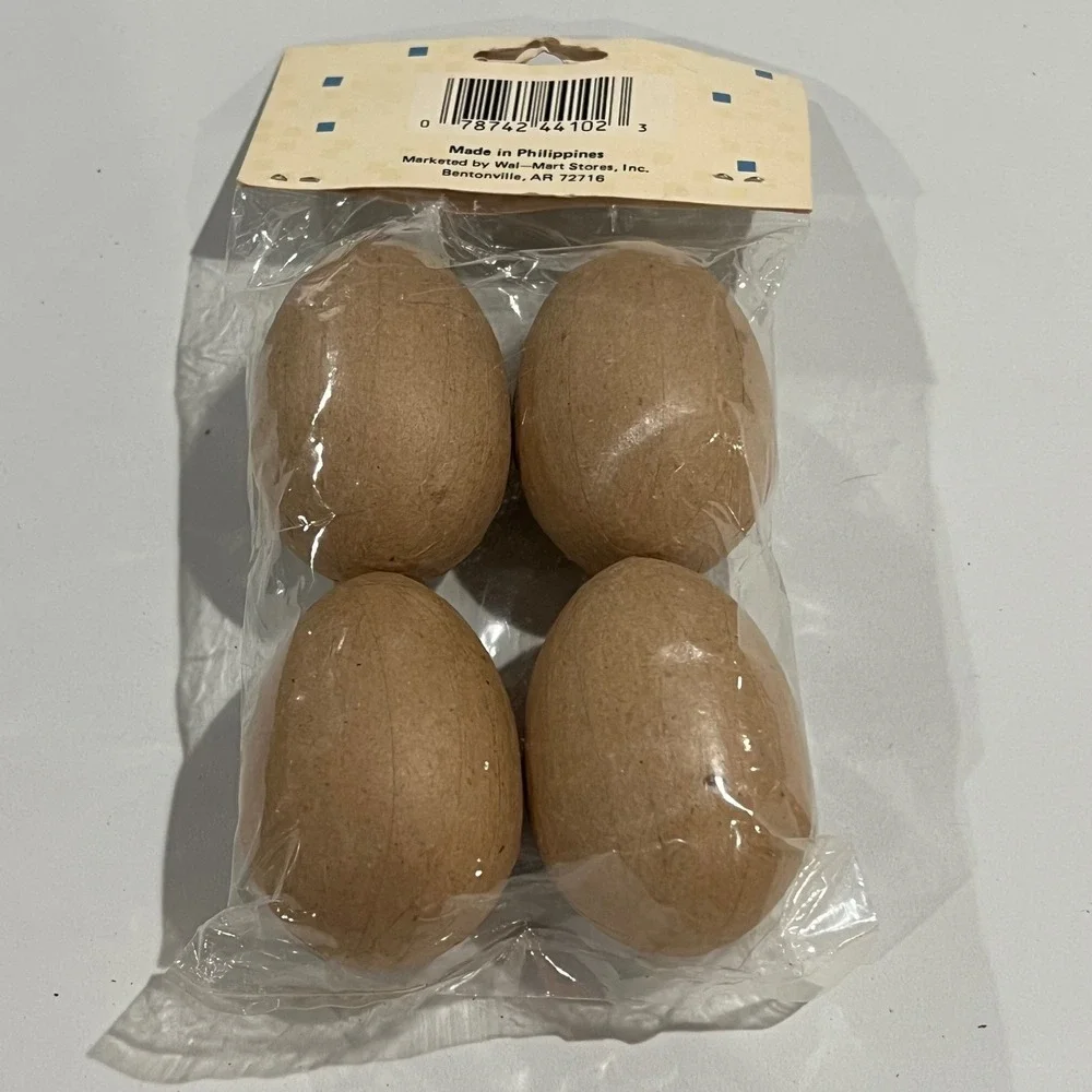 Create‎ a craft Paper Mache Eggs Natural Brown 4 pcs Craft DIY